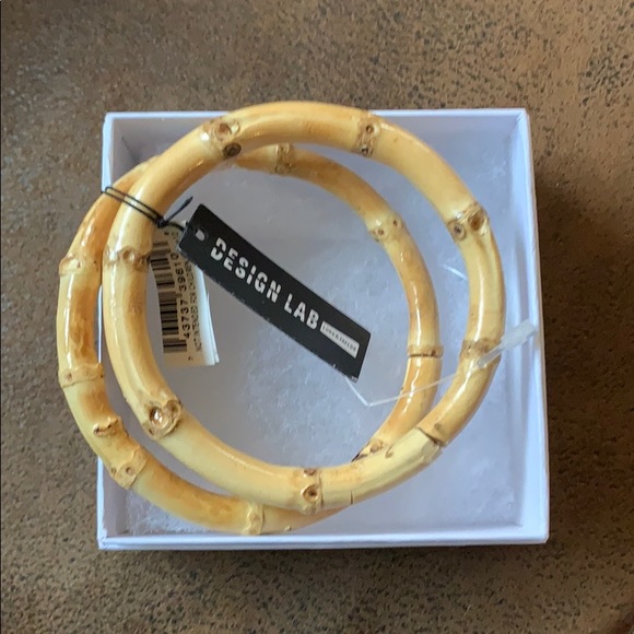 Design lab bamboo set of 2 bangle bracelets - Picture 2 of 2